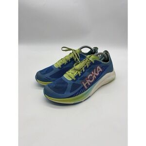 Hoka Cielo Road Running Shoes W 11.5 M 10 Blue Neon Green Lightweight Mesh